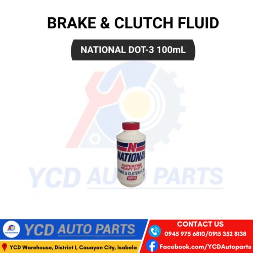 NATIONAL DOT-3 BRAKE & CLUTCH FLUID 100mL