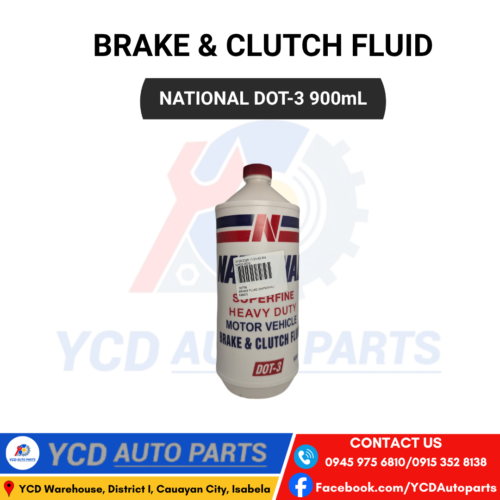 NATIONAL DOT-3 BRAKE AND CLUTCH FLUID 900mL
