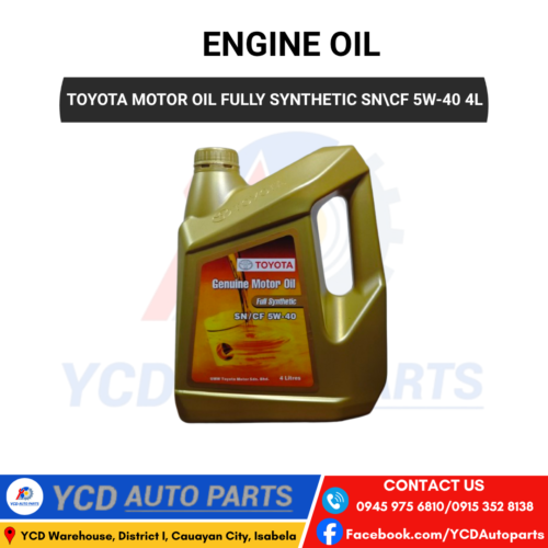TOYOTA MOTOR OIL FULLY SYNTHETIC SN_CF 5W-40 4L
